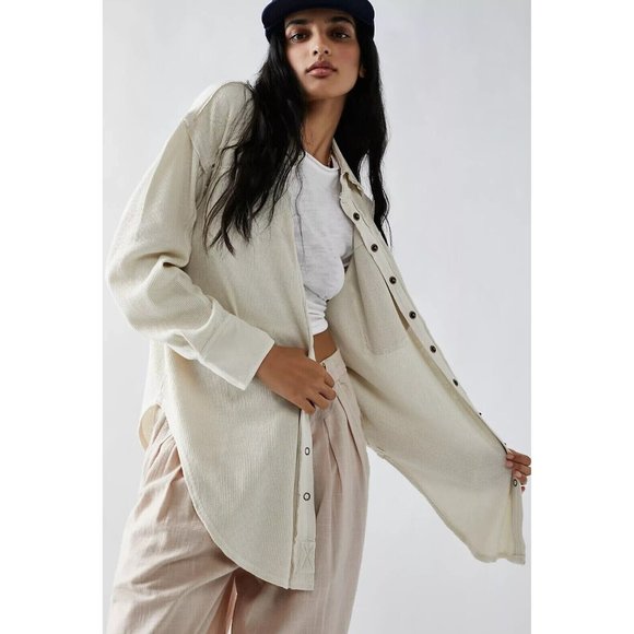 Free People Tops - Free People We The Free Angeles Shirt Tunic Top Buttondown Tea Slouchy M